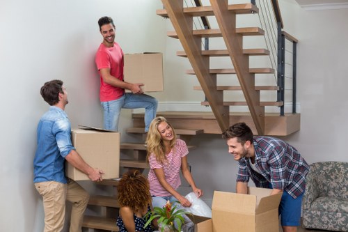 Selection of moving boxes and packing materials for a Soho property