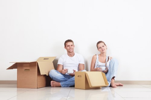 Local office removals team working in Soho streets and commercial buildings