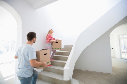 Local Soho moving van handling furniture and boxes for a flat or office