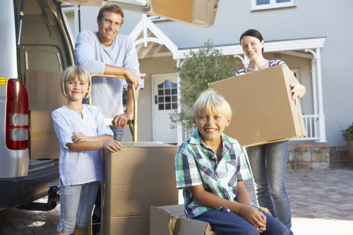 Careful loading of furniture for a Soho man and van move
